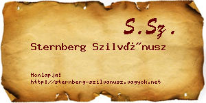 Sternberg Szilvánusz névjegykártya
